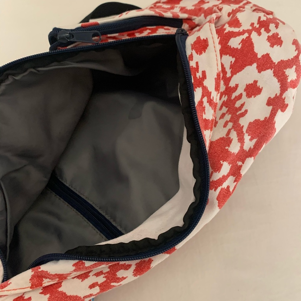 Kavu Red and White Patterned Backpack